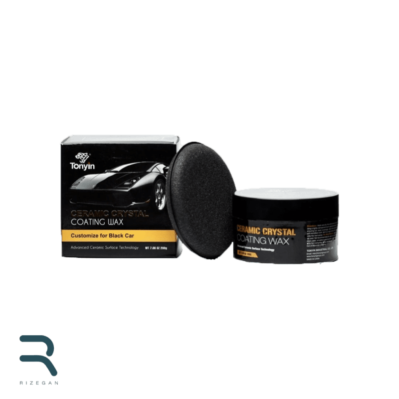 سرامیک واکس کاسه ای کریستال تونین رنگ مشکی حجم Tonyin Ceramic Crystal Coating Wax (black) 200 g