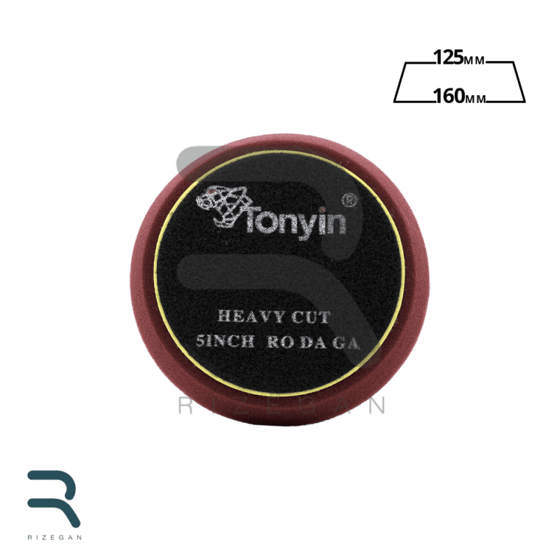 پد پولیش روتاری نیمه زبر تونین 125 میلی متری Tonyin SCP Foam Polish Pad 5 inches (Heavy cut) TP21A